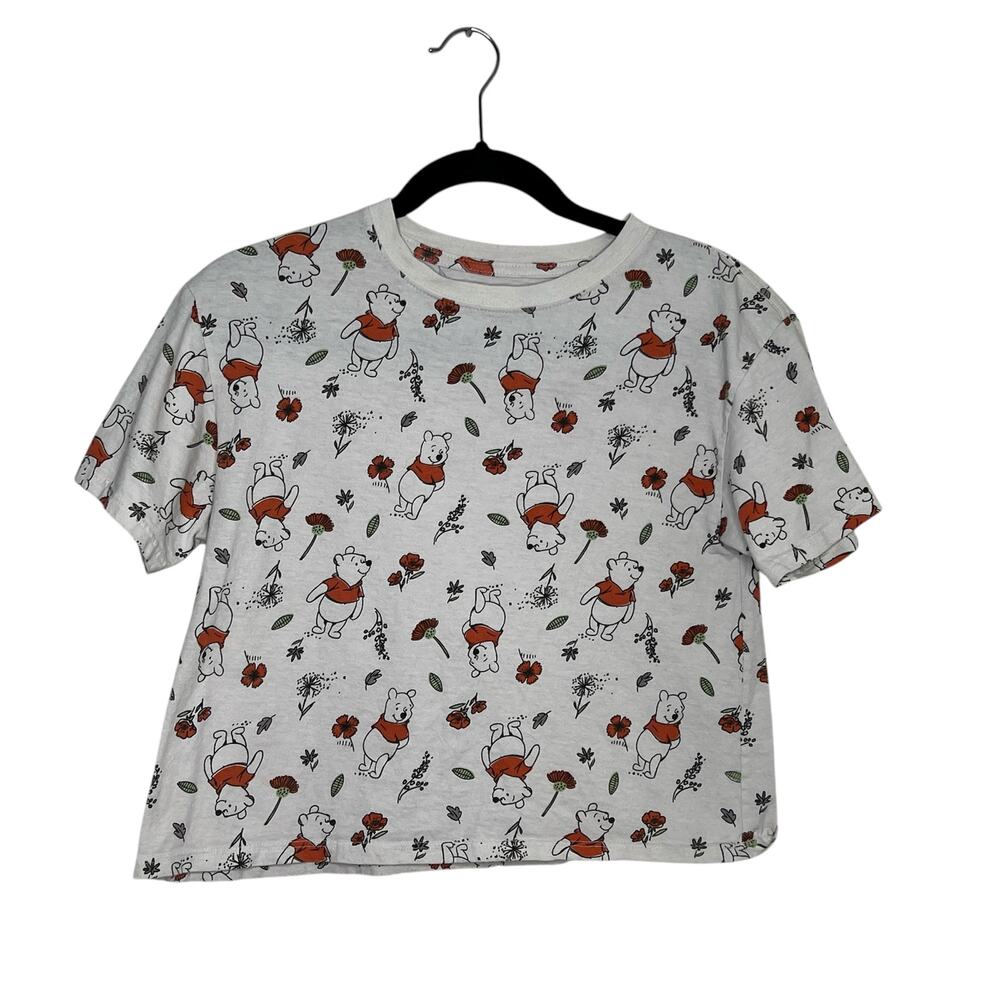 Disney Winnie the Pooh Cropped Graphic Short Sleeve Tee Size Small